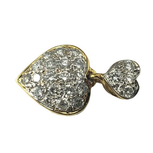 14 Karat Yellow Gold Diamond Heart Pendant #16832 - Picture 2 of 8